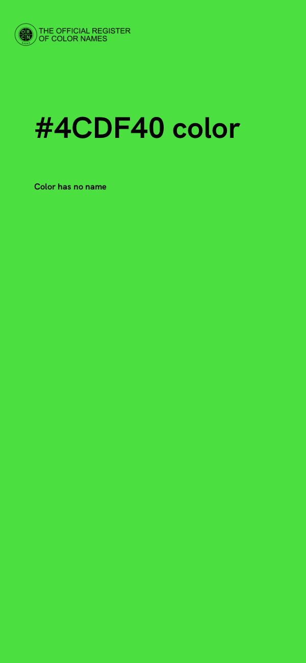 #4CDF40 color image