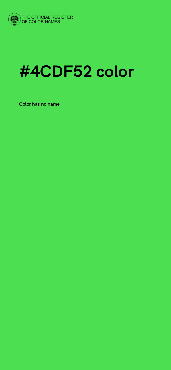 #4CDF52 color image