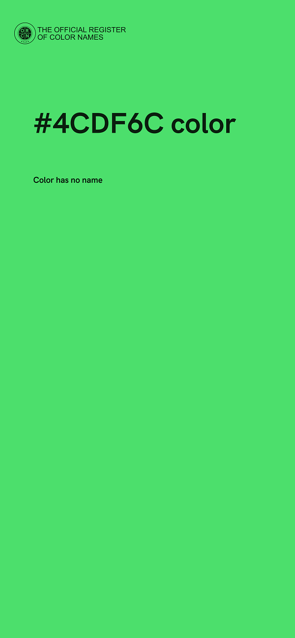 #4CDF6C color image