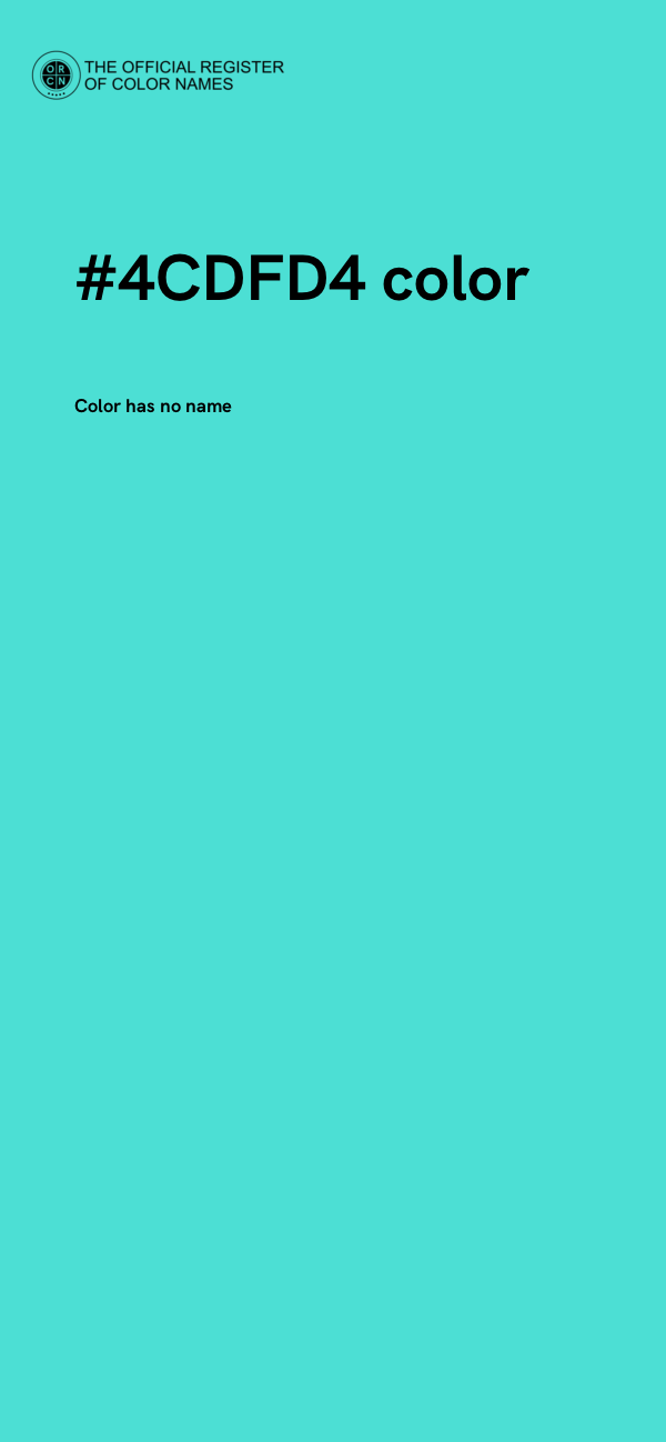 #4CDFD4 color image