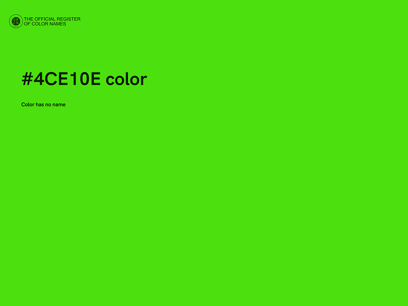 #4CE10E color image