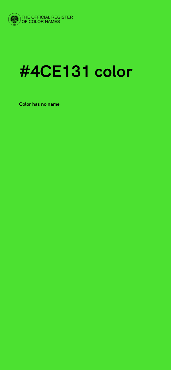 #4CE131 color image