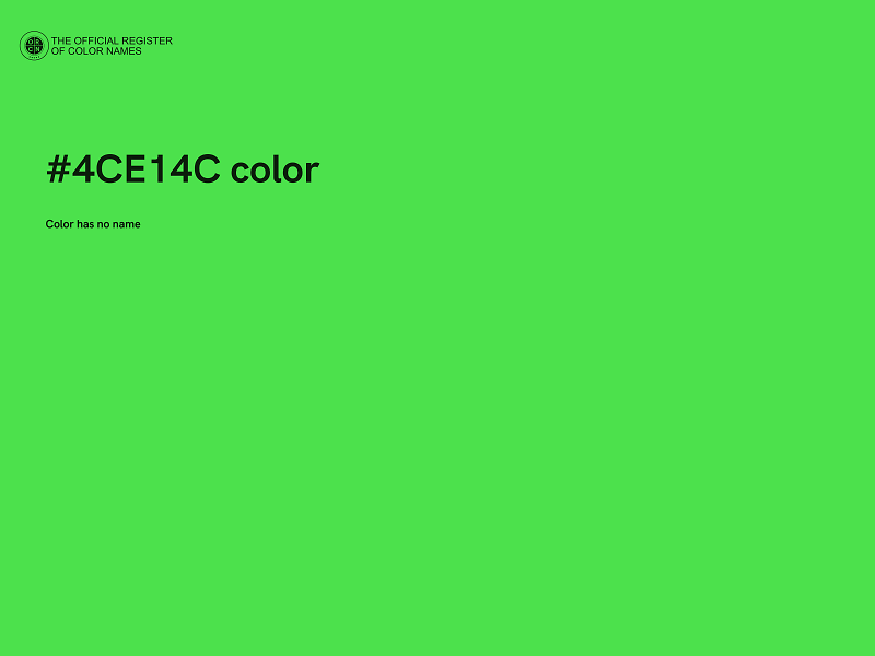 #4CE14C color image