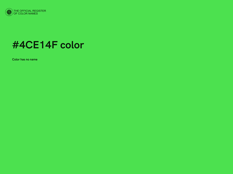 #4CE14F color image