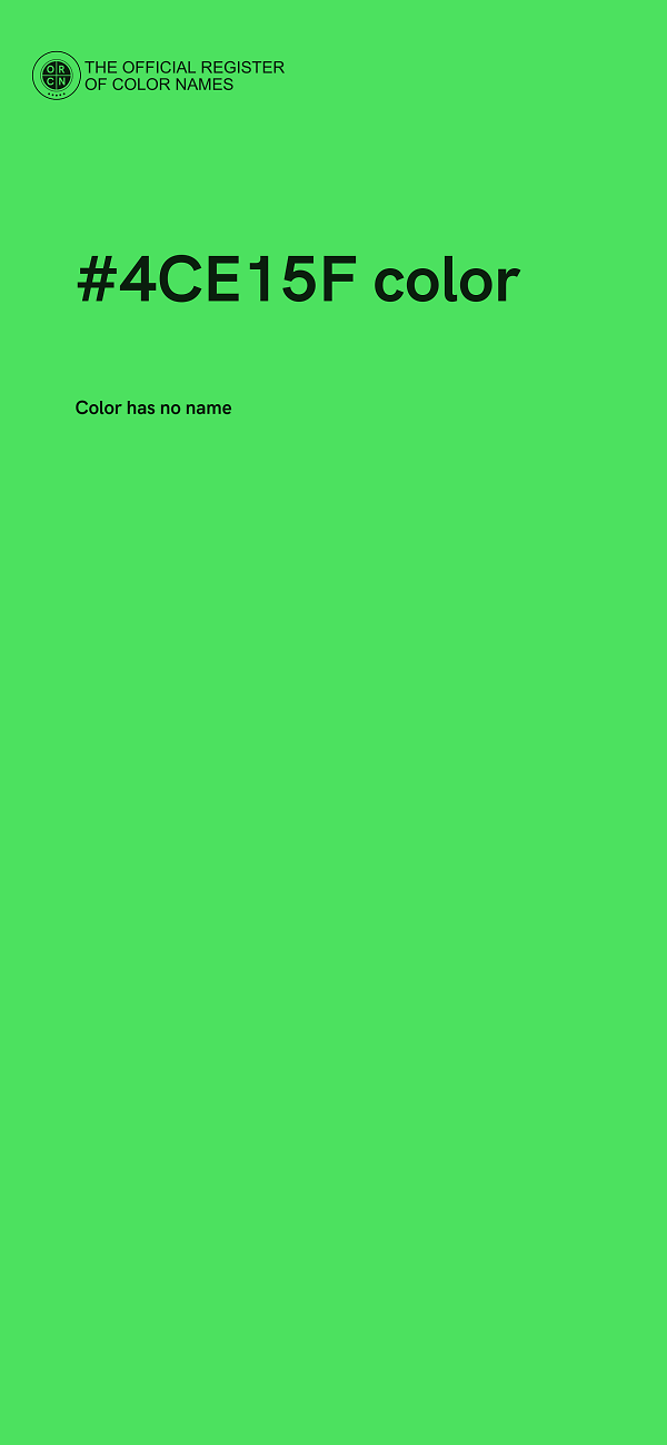 #4CE15F color image