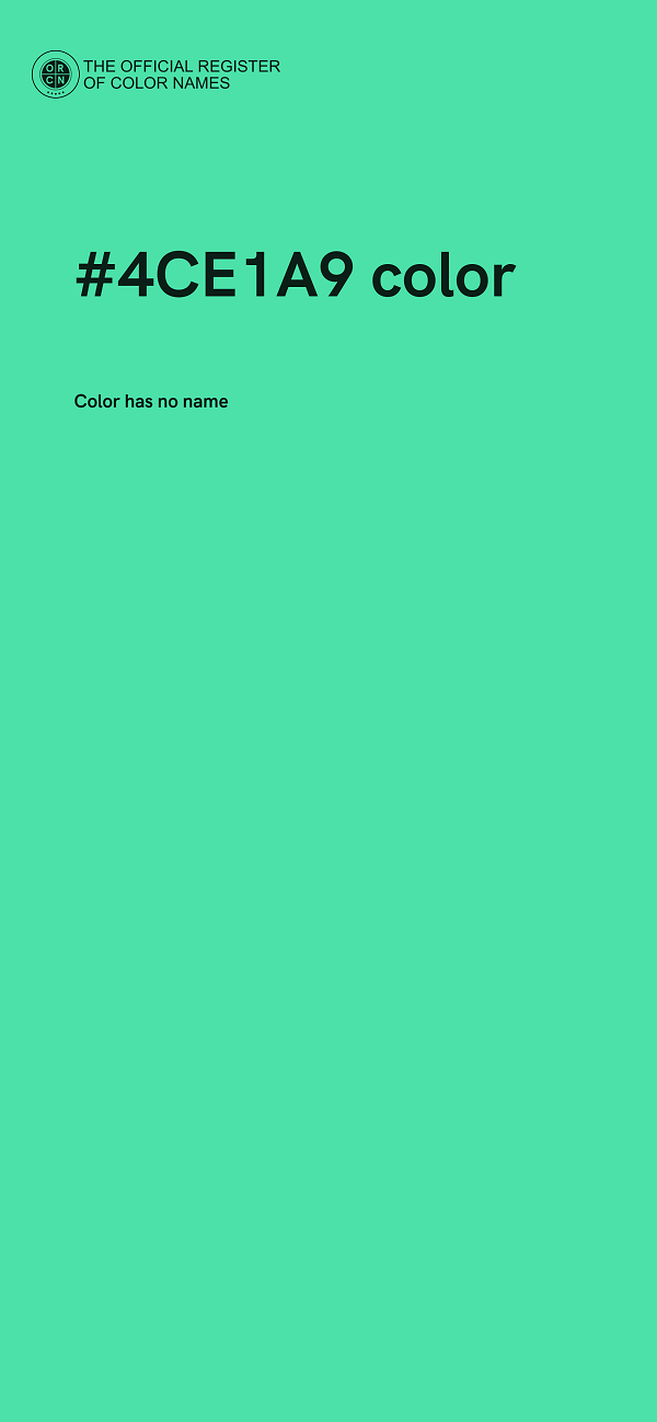 #4CE1A9 color image