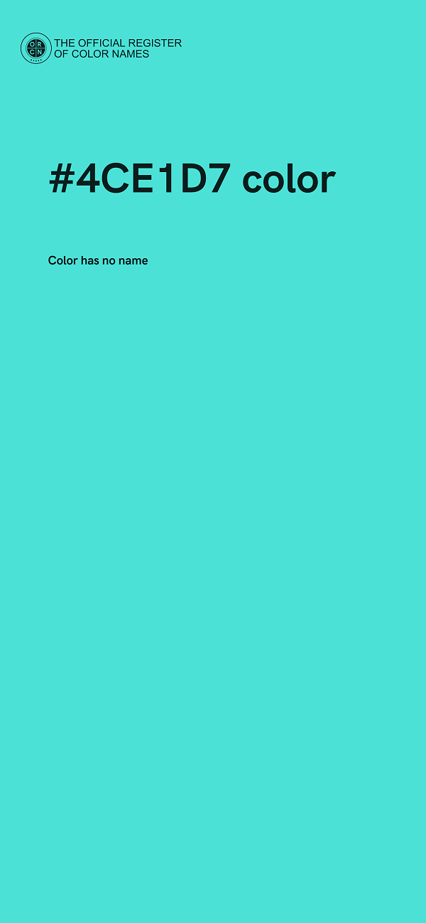#4CE1D7 color image
