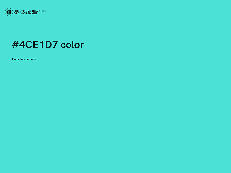 #4CE1D7 color image