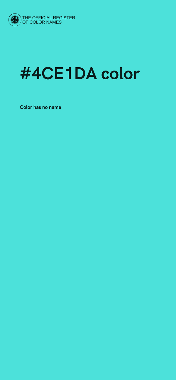 #4CE1DA color image