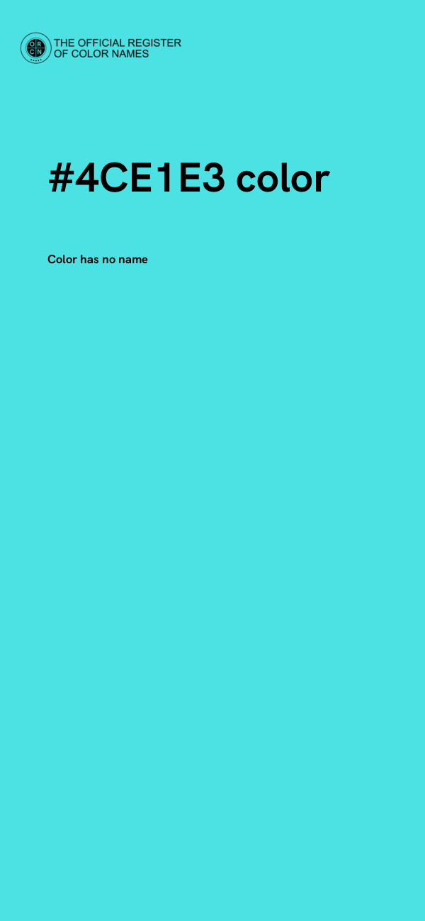 #4CE1E3 color image