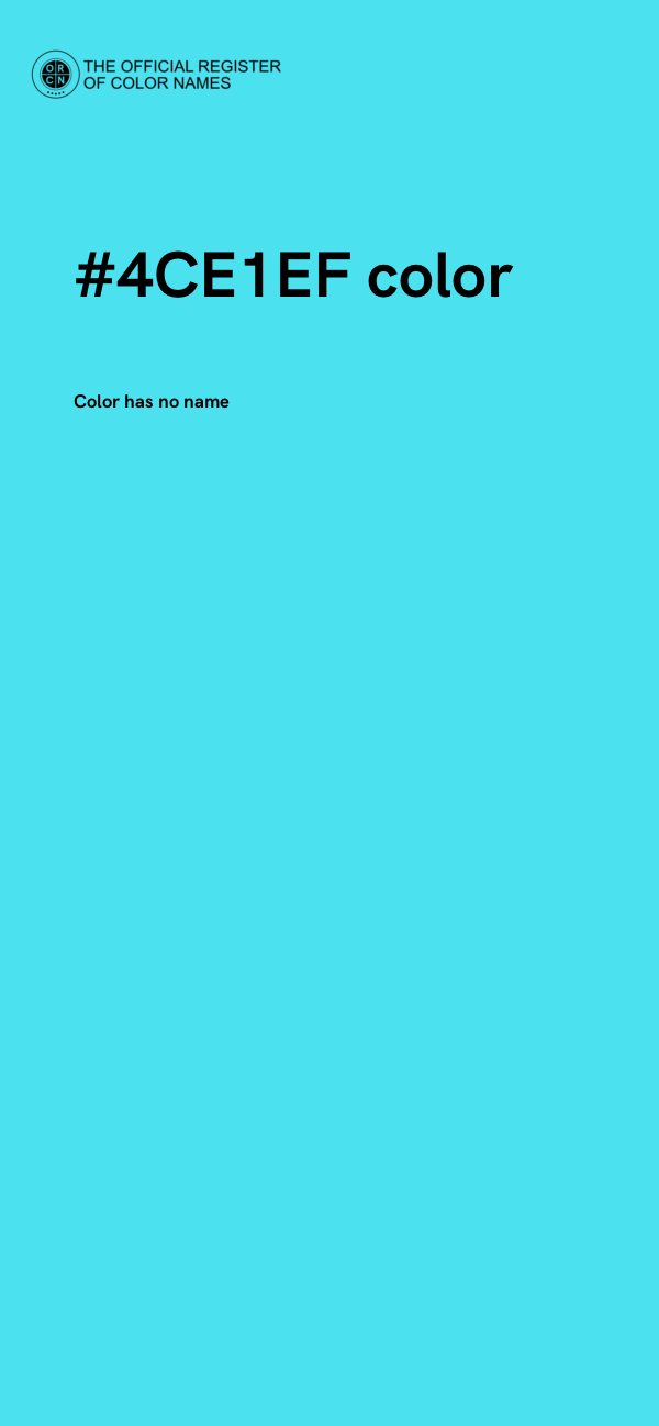 #4CE1EF color image