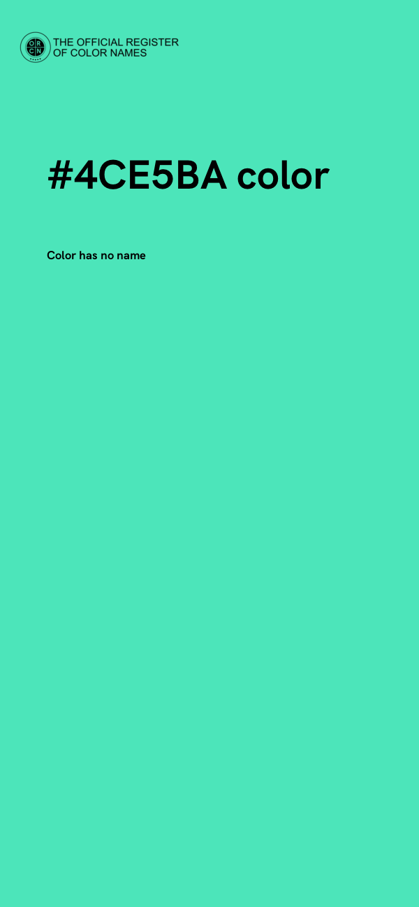 #4CE5BA color image