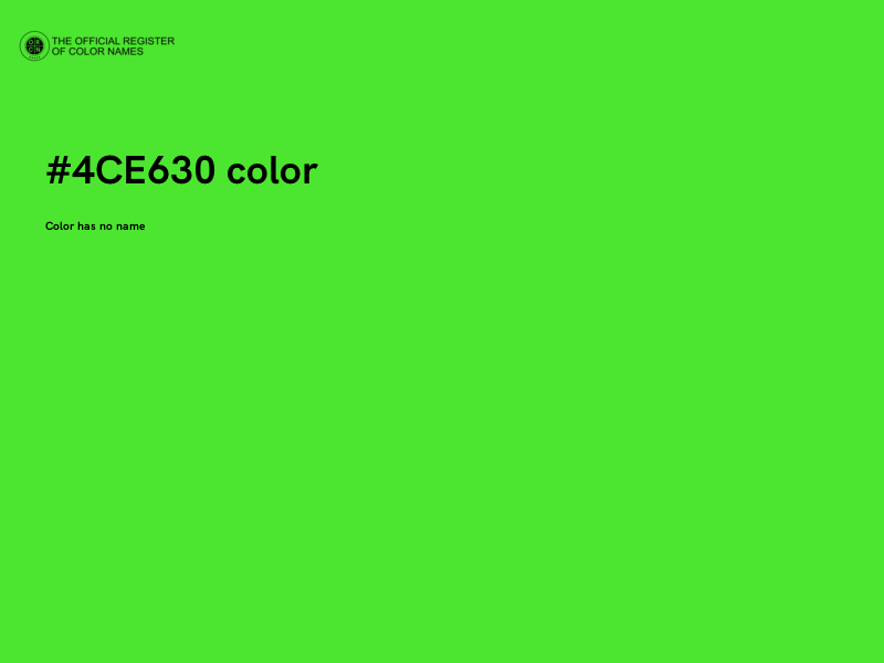 #4CE630 color image