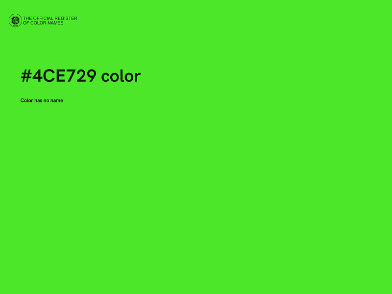 #4CE729 color image