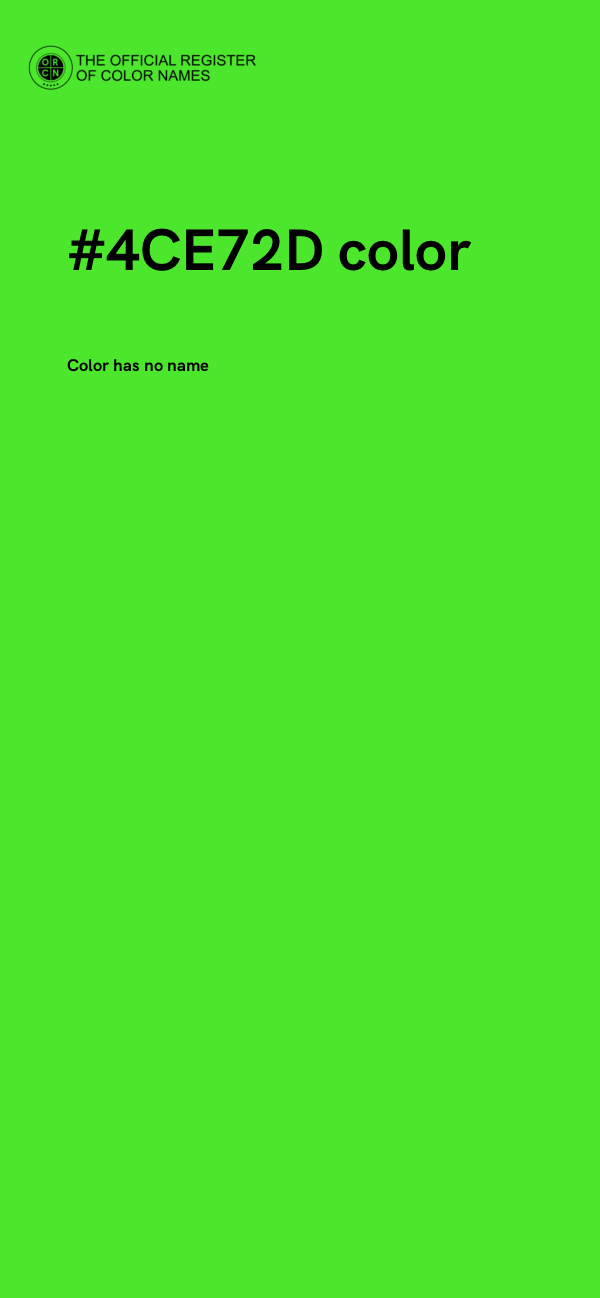 #4CE72D color image