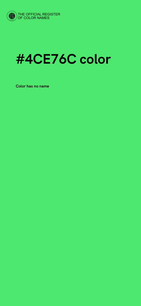 #4CE76C color image