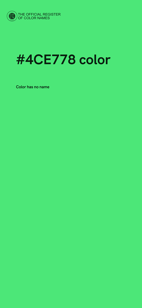 #4CE778 color image