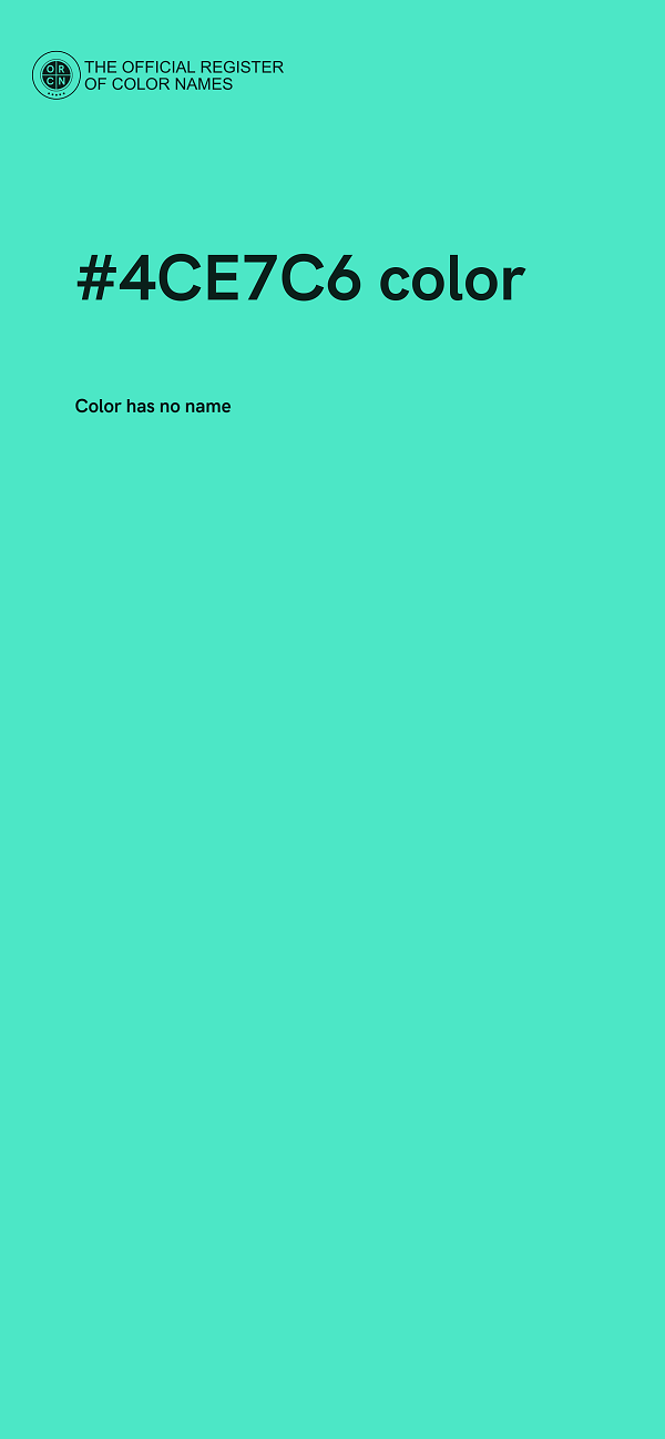 #4CE7C6 color image