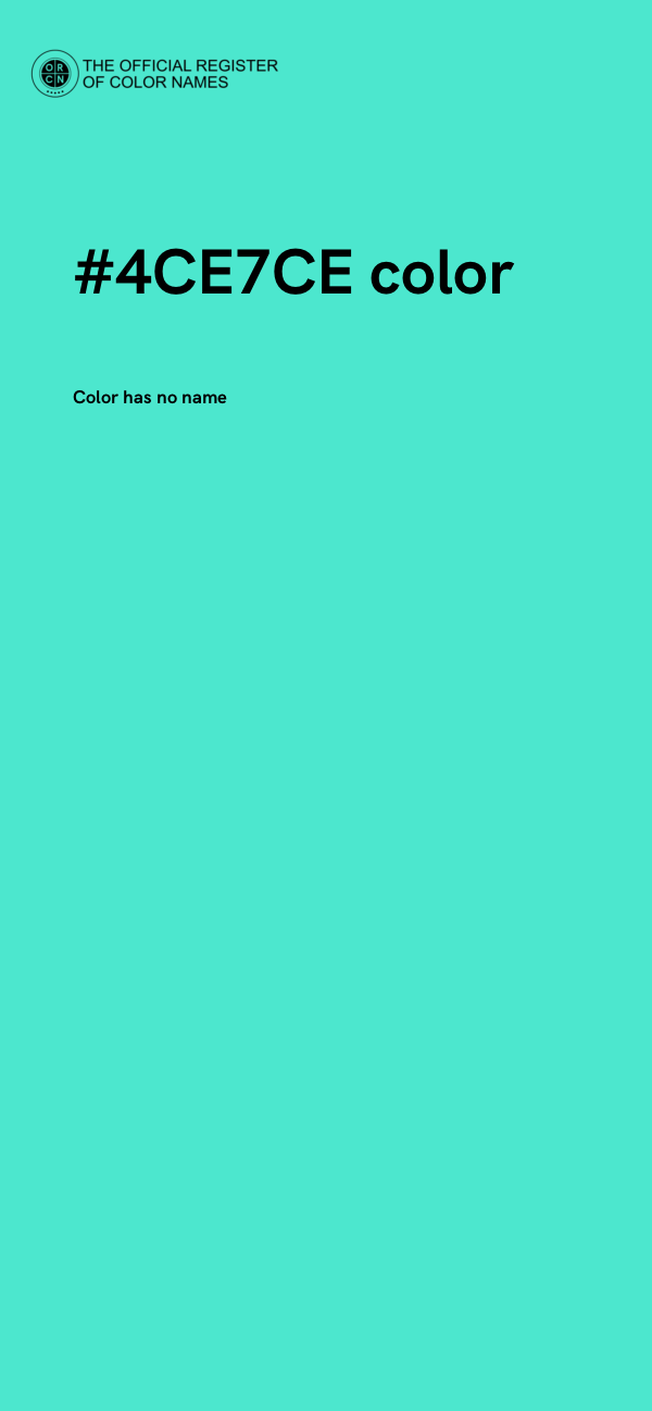 #4CE7CE color image