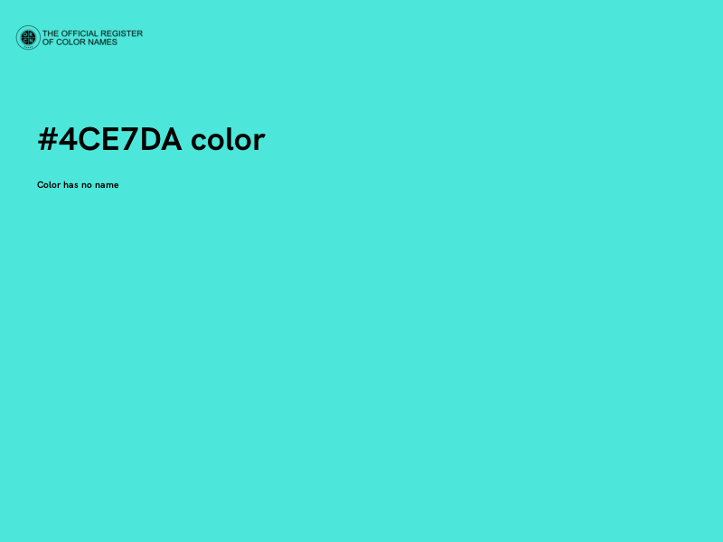 #4CE7DA color image