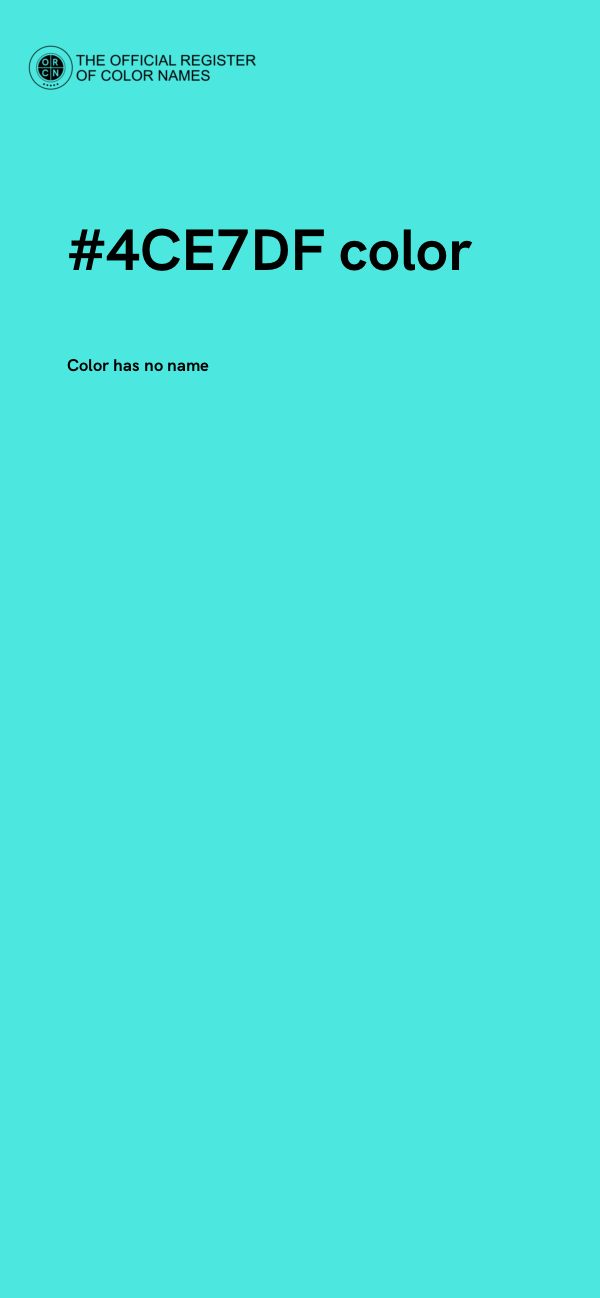 #4CE7DF color image