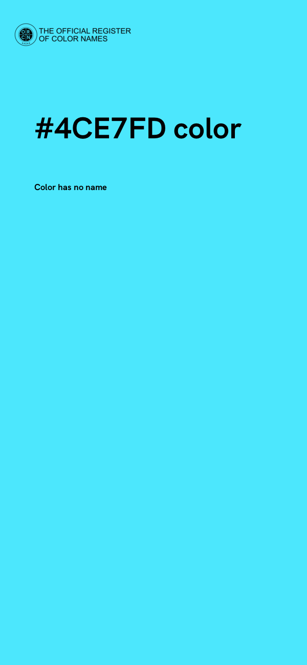 #4CE7FD color image