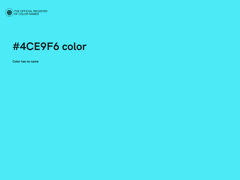 #4CE9F6 color image