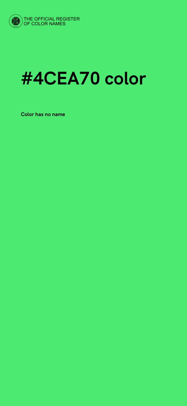 #4CEA70 color image