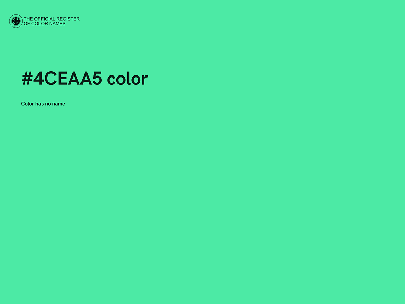 #4CEAA5 color image