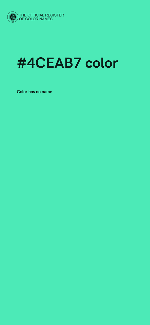#4CEAB7 color image