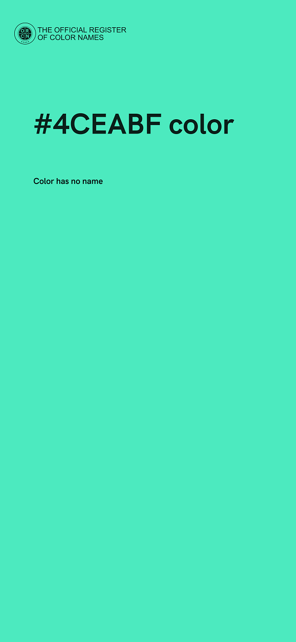 #4CEABF color image