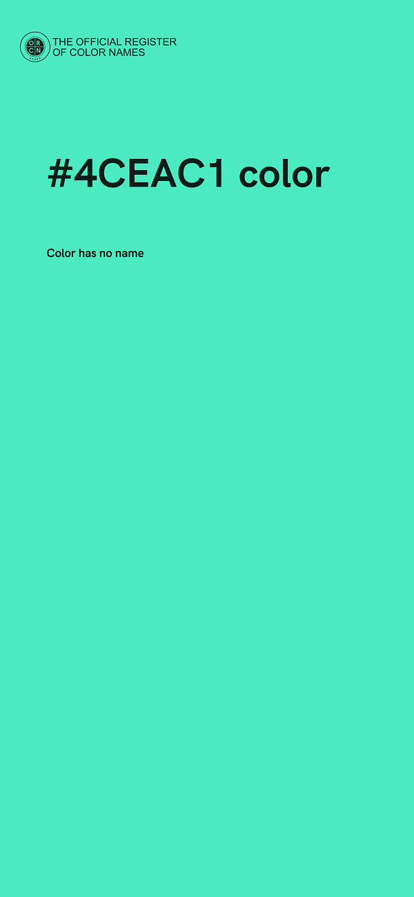 #4CEAC1 color image