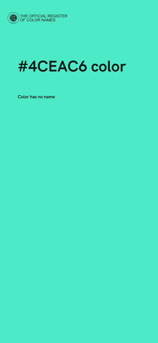 #4CEAC6 color image