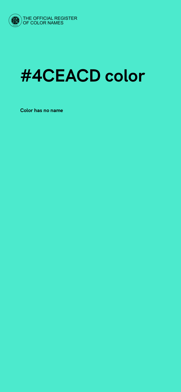 #4CEACD color image