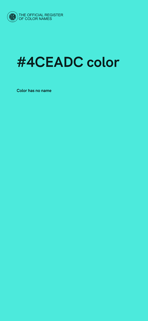 #4CEADC color image