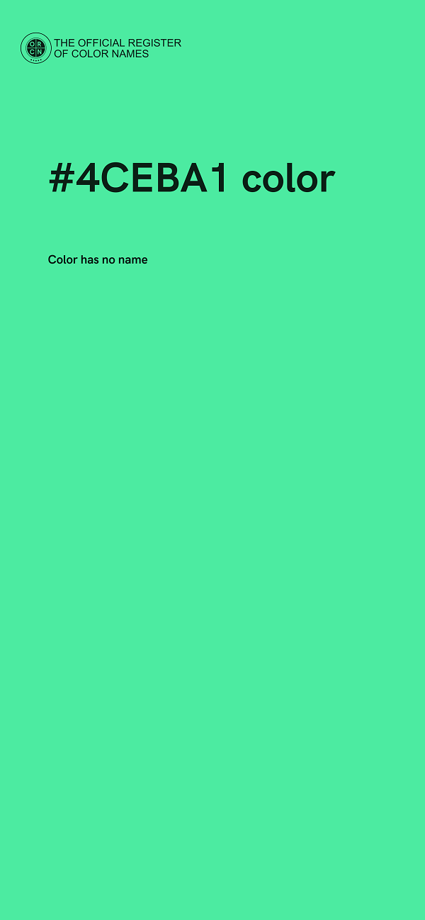 #4CEBA1 color image