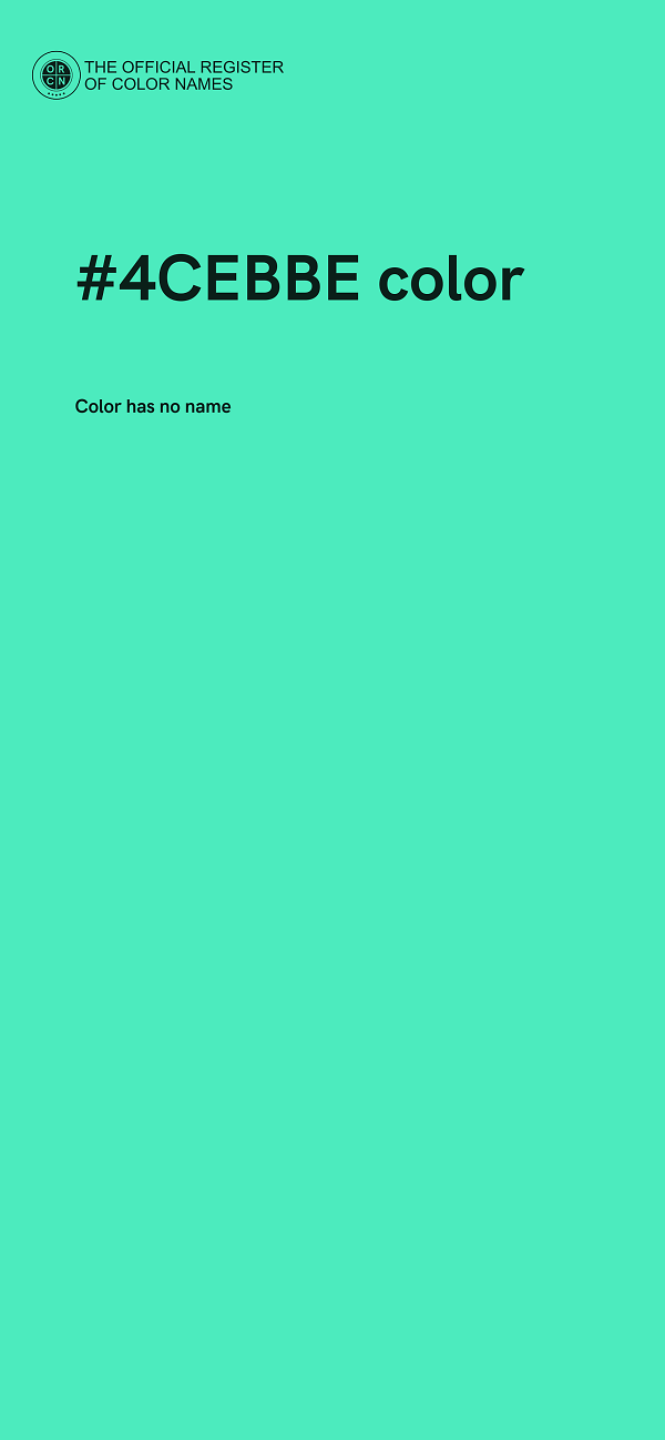 #4CEBBE color image