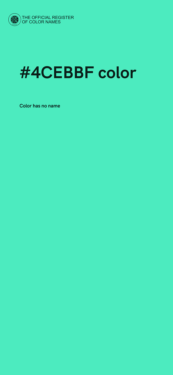 #4CEBBF color image