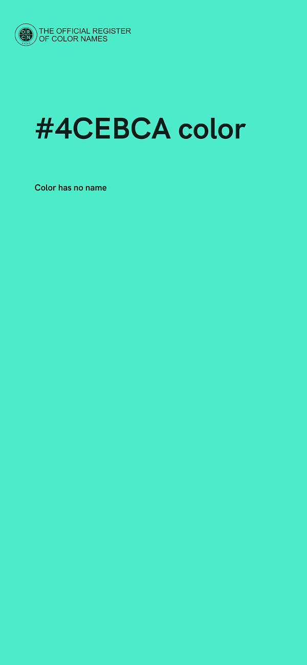 #4CEBCA color image