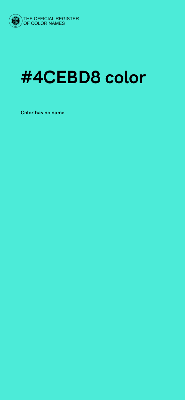 #4CEBD8 color image