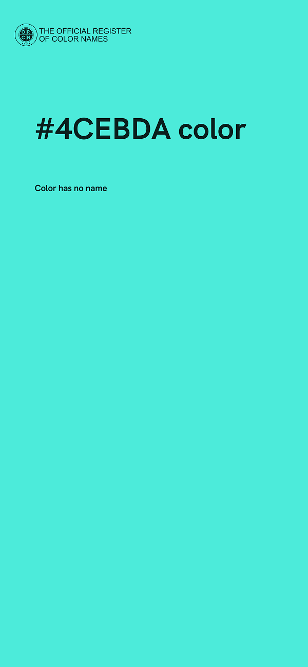 #4CEBDA color image