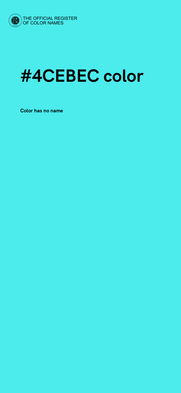 #4CEBEC color image