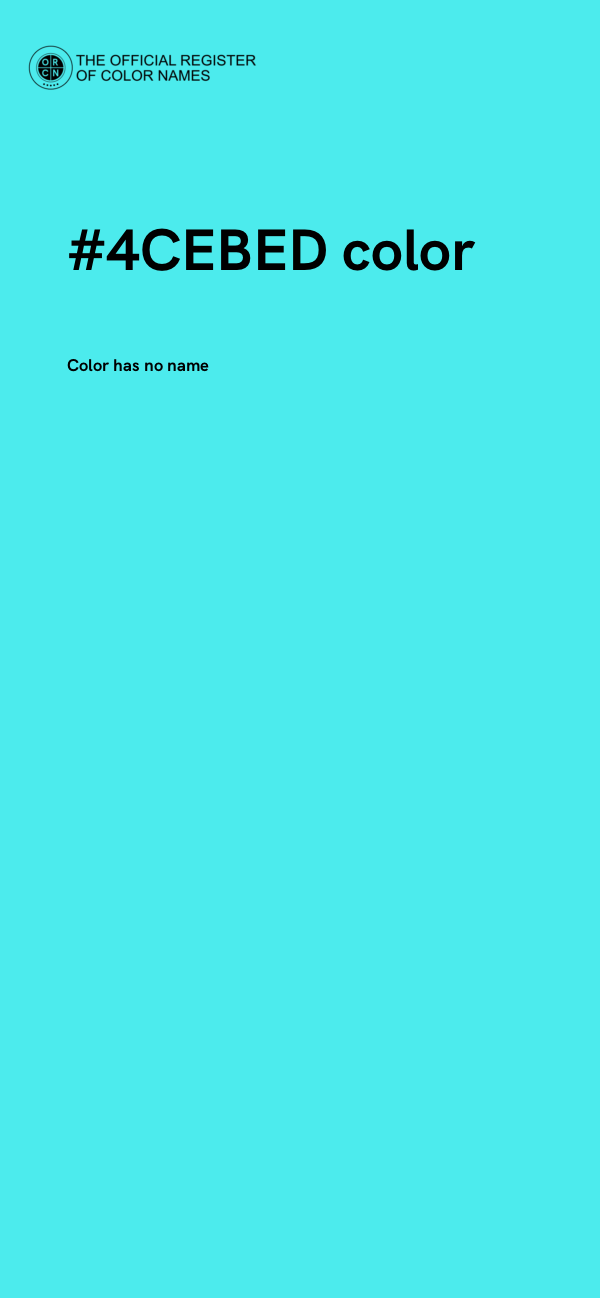 #4CEBED color image