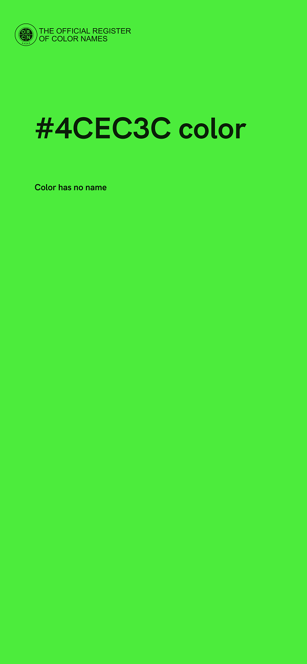 #4CEC3C color image