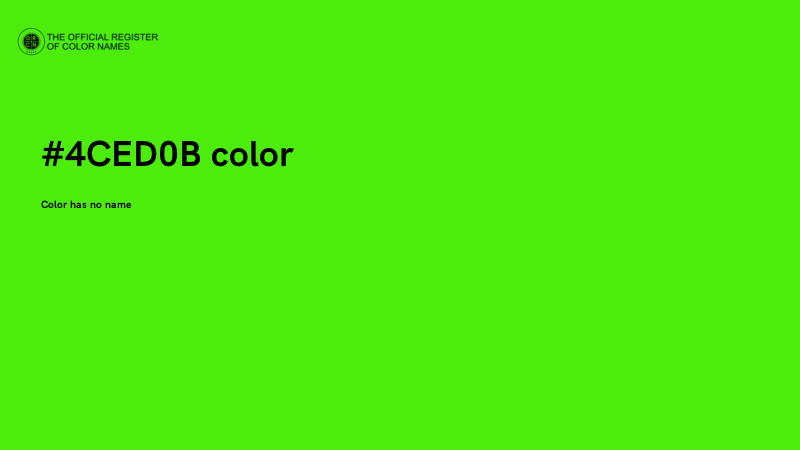 #4CED0B color image