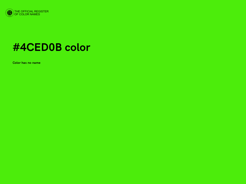#4CED0B color image