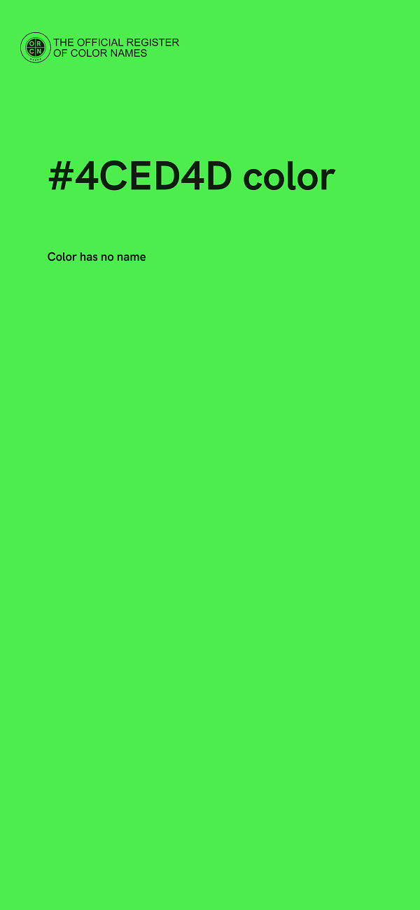 #4CED4D color image