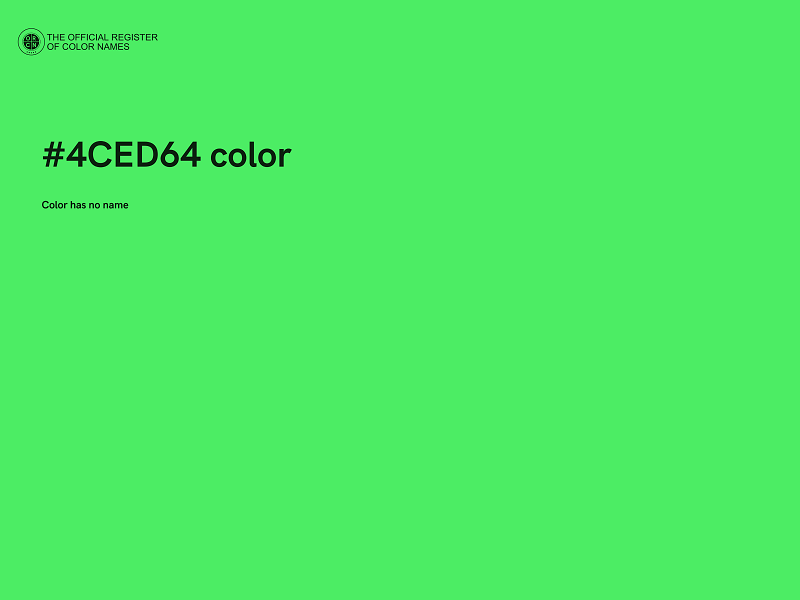 #4CED64 color image
