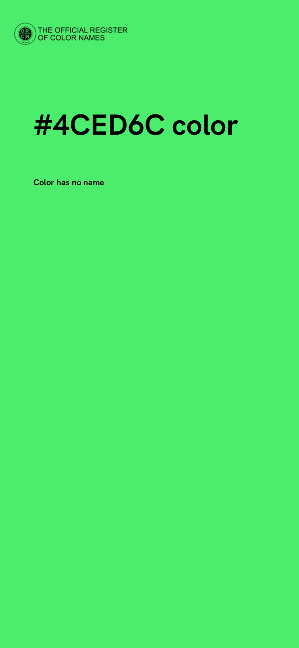 #4CED6C color image
