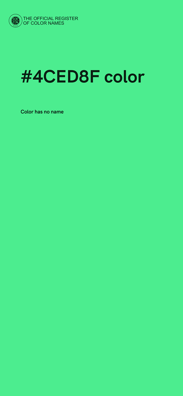 #4CED8F color image
